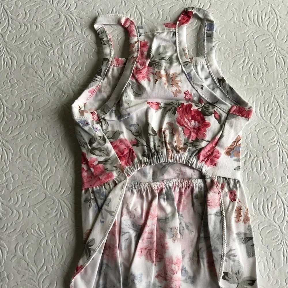 CAT or Small Dog Floral Summer Dress with Bow tie- NEW